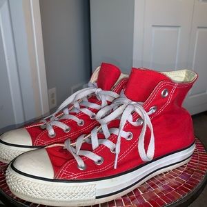 Red high top converse
